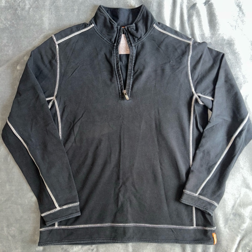 Tommy Bahama Lightweight Quarter Zip Jacket with Contrast Stitching